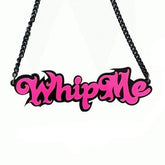 Whip Me Acrylic Statement Chain Necklace
